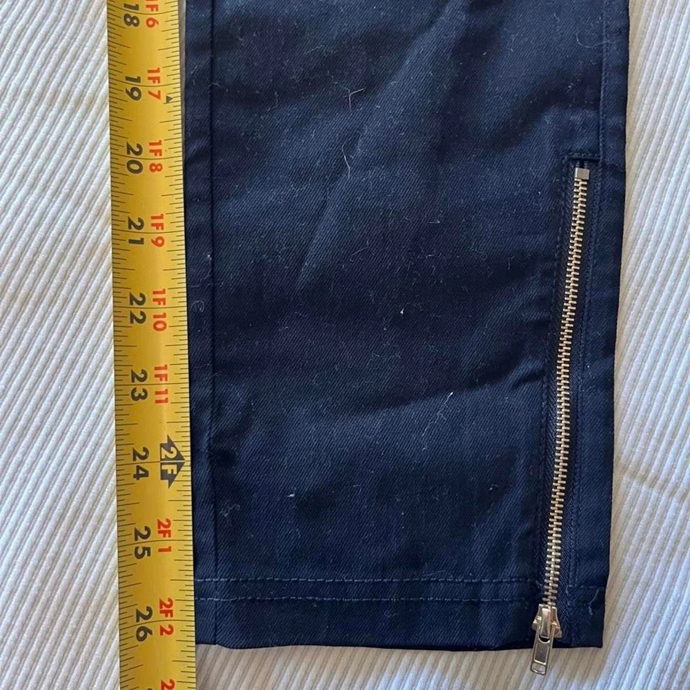 'Girls Cozi Bear Boutique black moto pants with zipper details, size XL